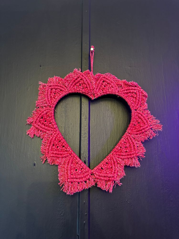 Macrame Heart Wreath